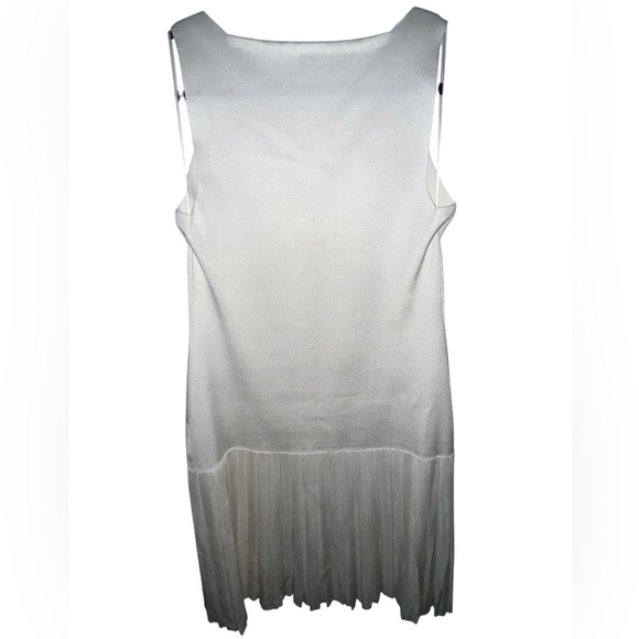 NWOT Ralph Lauren Purple Label Ivory Pleated Midi Dress Made In Italy Medium - Picture 7 of 12